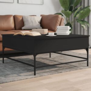 Pood24 kohvilaud, must, 95x95x45 cm, tehispuit ja metall