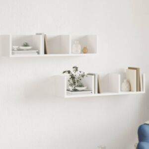 Pood24 seinakapid, 2 tk, valge, 75x18x16,5 cm, tehispuit