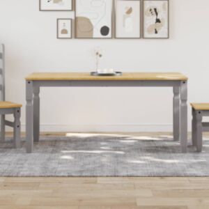 Pood24 söögilaud "Corona", hall, 160x80x75 cm, männipuit