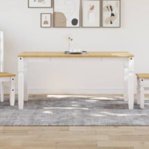 Pood24 söögilaud "Corona", valge, 160x80x75 cm, männipuit