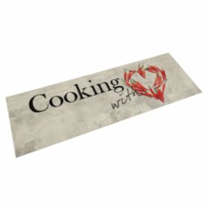 Pood24 köögivaip, pestav, cooking ja tšillipipar, 60 x 180 cm, samet