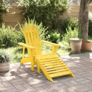 Pood24 Adirondack tool jalatoega, kollane, kuusepuit