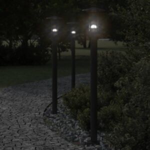 Pood24 õue lambipost, must, 100 cm, roostevaba teras