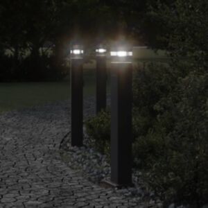 Pood24 pistikupesaga aia lambipost, must, 80 cm, alumiinium
