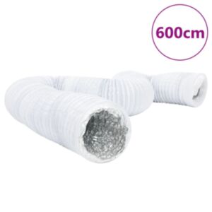 Pood24 ventilatsioonitoru, alumiinium ja PVC, 6 m Ø12,5 cm