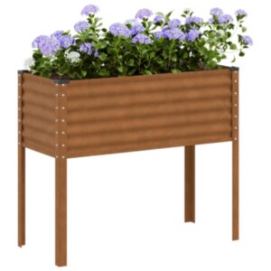 Pood24 taimekast, hall, 100x41x90 cm, ilmastikukindel teras