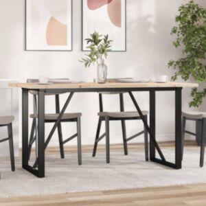 Pood24 söögilaud, O-raam, 160 x 80 x 75,5 cm, männipuit ja malm