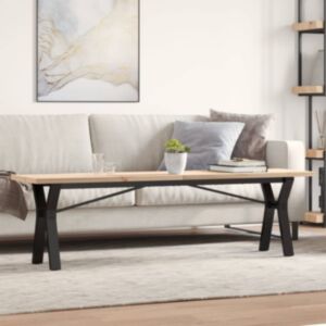 Pood24 kohvilaud, Y-raam, 160 x 40 x 45,5 cm, männipuit ja malm