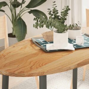 Pood24 lauaplaat, helepruun, 120 x 60 x 2 cm, tammepuit ovaalne