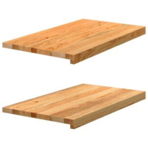 Pood24 aknalauad 2 tk, helepruun, 70 x 40 x 2 cm, toekas tammepuit