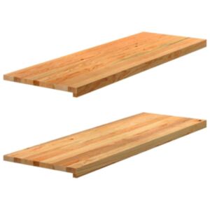 Pood24 aknalauad 2 tk, helepruun, 120 x 40 x 2 cm, toekas tammepuit