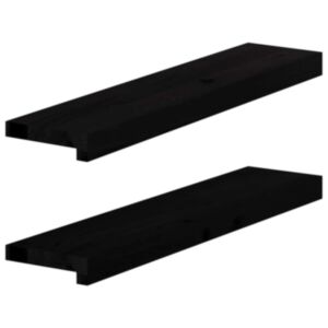 Pood24 aknalauad 2 tk, tumepruun, 70 x 15 x 2 cm, toekas tammepuit