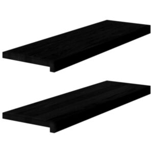 Pood24 aknalauad 2 tk, tumepruun, 80 x 25 x 2 cm, toekas tammepuit
