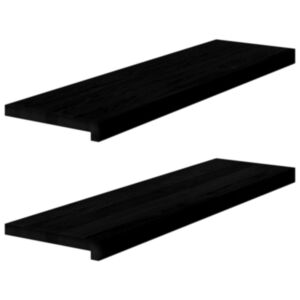 Pood24 aknalauad 2 tk, tumepruun, 90 x 25 x 2 cm, toekas tammepuit