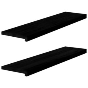 Pood24 aknalauad 2 tk, tumepruun, 100 x 25 x 2 cm, toekas tammepuit