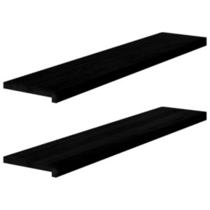 Pood24 aknalauad 2 tk, tumepruun, 120 x 25 x 2 cm, toekas tammepuit