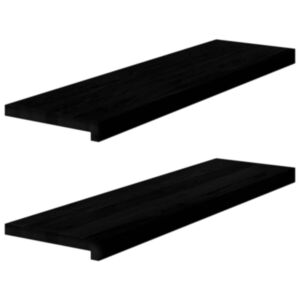 Pood24 aknalauad 2 tk, tumepruun, 90 x 30 x 2 cm, toekas tammepuit