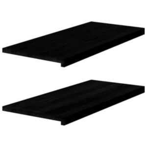 Pood24 aknalauad 2 tk, tumepruun, 90 x 40 x 2 cm, toekas tammepuit