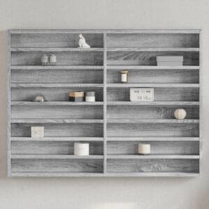 Pood24 vitriinkapp, hall Sonoma tamm, 100x8,5x75 cm, tehispuit