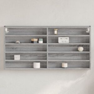 Pood24 vitriinkapp, hall Sonoma tamm, 100x8,5x50 cm, tehispuit