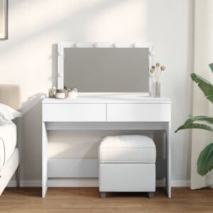 Pood24 tualettlaud LEDiga, valge, 100x40x120 cm