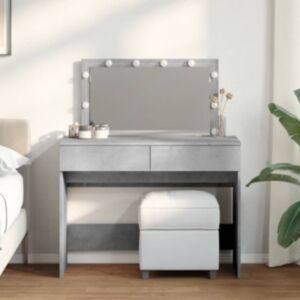 Pood24 tualettlaud LEDiga, betoonhall, 100x40x120 cm
