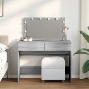Pood24 tualettlaud LEDiga, hall Sonoma tamm, 100x40x120 cm