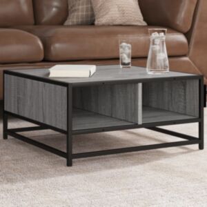 Pood24 kohvilaud, hall Sonoma tamm, 60,5x60,5x30 cm, tehispuit/metall