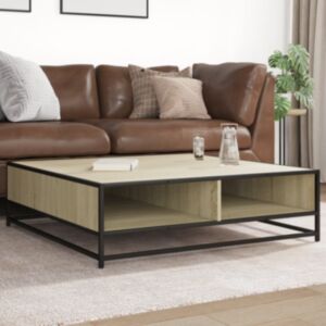 Pood24 diivanilaud Sonoma tamm 100x100x30 cm, puidust ja metallist