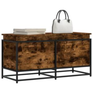 Pood24 kaanega hoiukast, suitsutatud tamm, 100x40x51,5 cm, tehispuit
