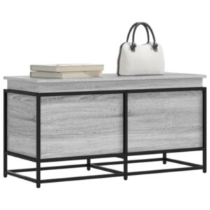 Pood24 kaanega hoiukast, hall Sonoma tamm, 100x40x51,5 cm, tehispuit