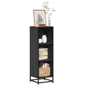 Pood24 raamatukapp Must 33,5x33x107,5 cm Engineered Wood