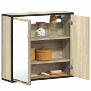 Pood24 vannitoa peegelkapp Sonoma tamm 65x20x60 cm ehituspuit