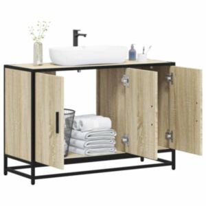 Pood24 Vannitoa valamukapp Sonoma tamm 90x33x60 cm ehituspuit