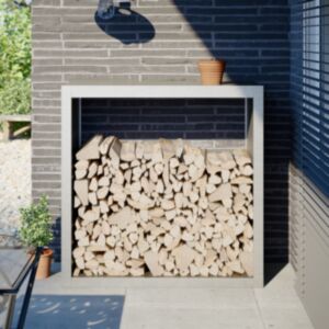 Pood24 küttepuude rest, 100x40x100 cm, roostevaba teras