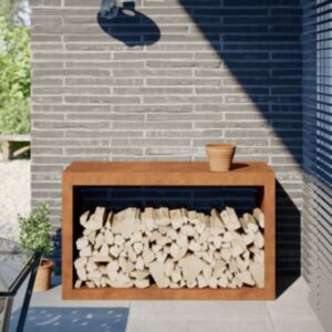 Pood24 küttepuude rest, 100x40x60 cm, Corten teras