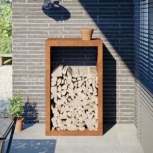 Pood24 küttepuude rest, 60x40x100 cm, Corten teras