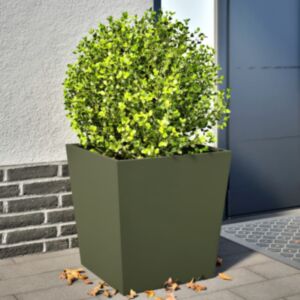Pood24 aia taimekastid 2 tk, oliiviroheline, 50 x 50 x 50 cm, teras