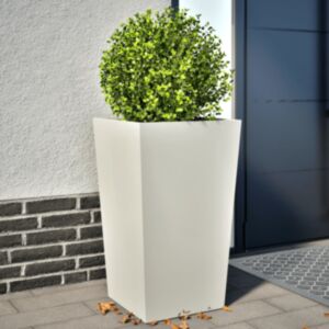 Pood24 aia taimekastid 2 tk, valge, 45x45x75 cm, teras