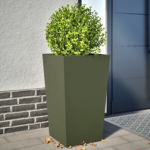 Pood24 aia taimekastid 2 tk, oliiviroheline, 45x45x75 cm, teras
