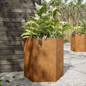 Pood24 aia taimekastid 2 tk, kuusnurkne, 46x40x45 cm, Corten teras