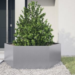 Pood24 kuusnurkne aia taimekast, 138 x 120 x 45 cm, tsingitud teras