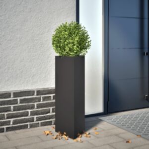 Pood24 kolmnurkne aia taimekast, must, 30 x 26 x 75 cm, teras