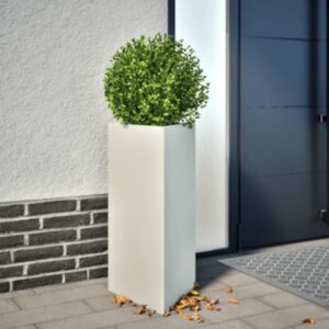 Pood24 aia taimekastid 2 tk, valge, kolmnurk, 40x34,5x70 cm, teras