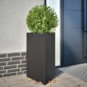 Pood24 kolmnurkne aia taimekast, must, 50x43x75 cm, teras