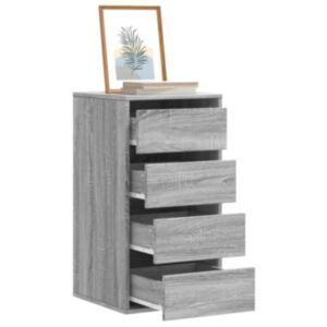 Pood24 nurga kummut, hall Sonoma tamm, 40x41x76 cm, tehispuit