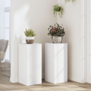 Pood24 taimealused 2 tk, valge, 30 x 30 x 70 cm, tehispuit