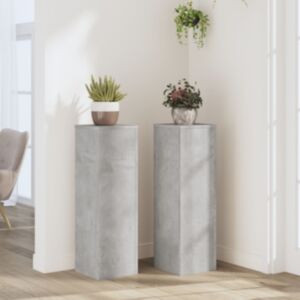 Pood24 taimealused 2 tk, betoonhall, 25x25x80 cm, tehispuit