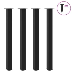 Pood24 baarilauajalad, 4 tk, must, 110-112 cm, teras
