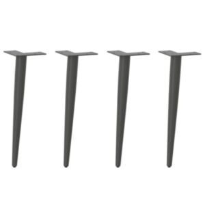 Pood24 kohvilaua jalad, 4 tk, koonusekujuline, antratsiithall, 42-43cm
